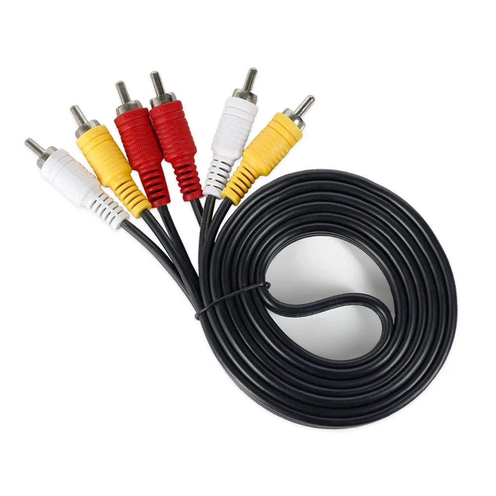 3RCA штекер к 3 RCA Композитный Аудио Видео AV кабель 3X Розничная и оптовая продажа 1 5