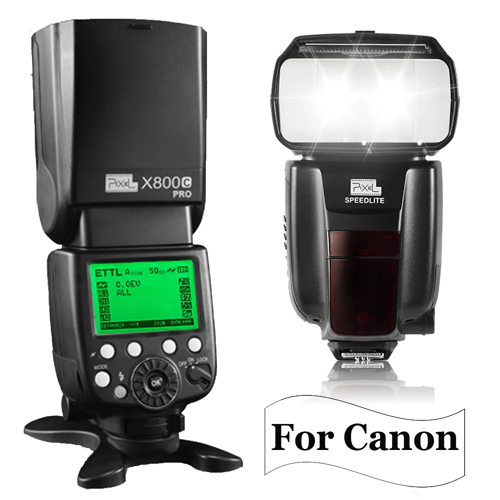 Pixel X800C PRO Radio 2 4G TTL 1/8000S HSS камера Беспроводная вспышка Speedlite для Canon 60D 750D 1100D Vs YONGNUO