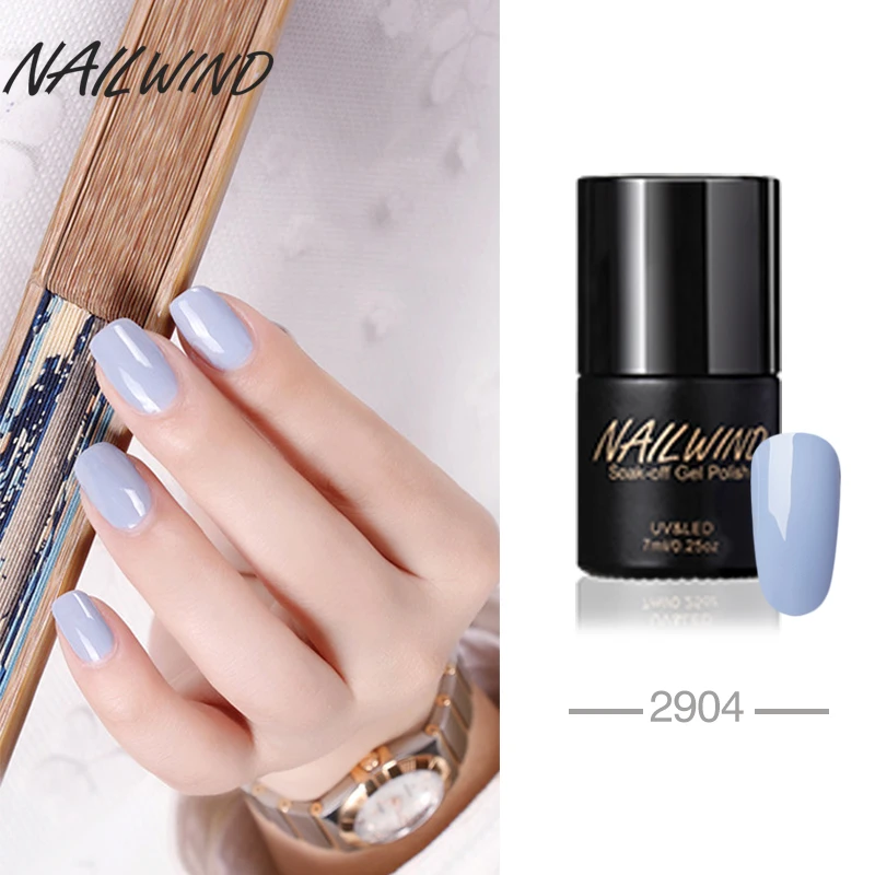 NAILWIND 7 мл Серый цвет серии 2901 2918 гель лак для ногтей Soak Off уф led Маникюр Книги по