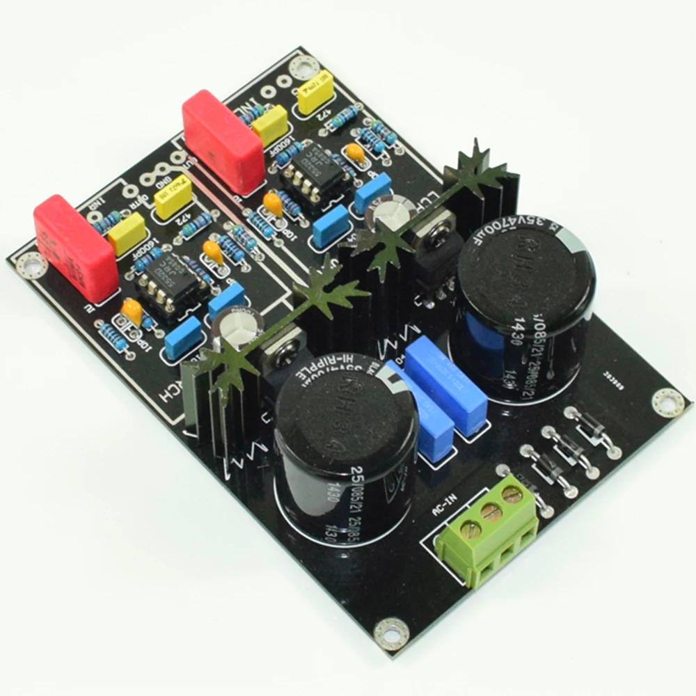 Плата усилителя K.GUSS с высоким коэффициентом усиления готовая Hi Fi JRC5532 * 2|hifi amp|board