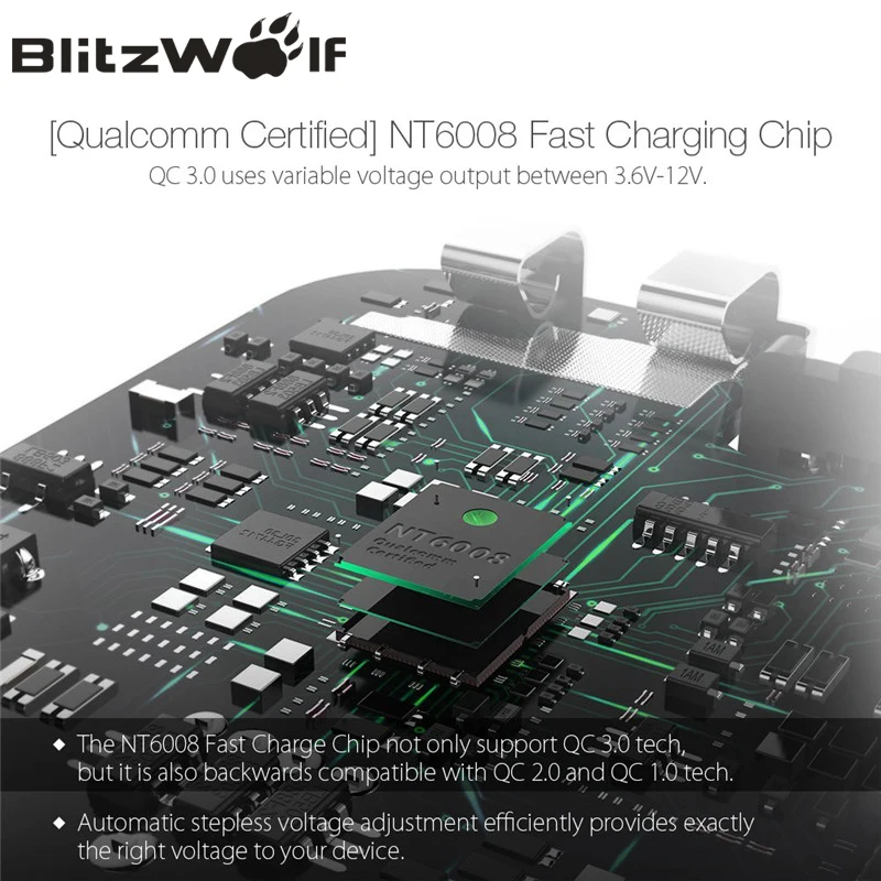 BlitzWolf BW-P3 Оригинальный Универсальный 10000 мАч 18 Вт QC3.0 быстрое зарядное устройство