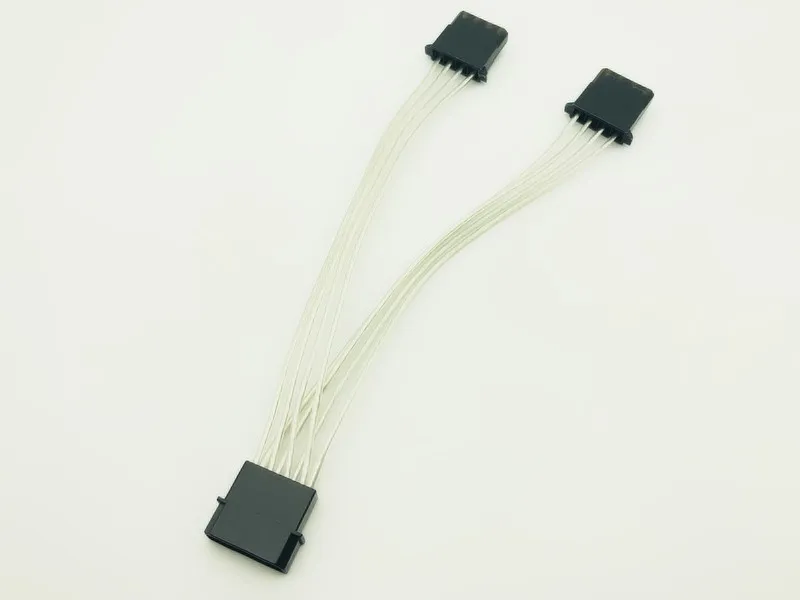 5 шт. 4Pin Molex папа в 2 порта IDE Женский источник питания Y сплиттер Кабель адаптер для