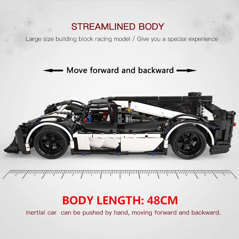 23018 Technic серия MOC Гибридный Le Mans Супер гоночный автомобиль Чемпион строительные блоки Наборы комплекты кирпичей игрушки 5530 совместимые лего подарки