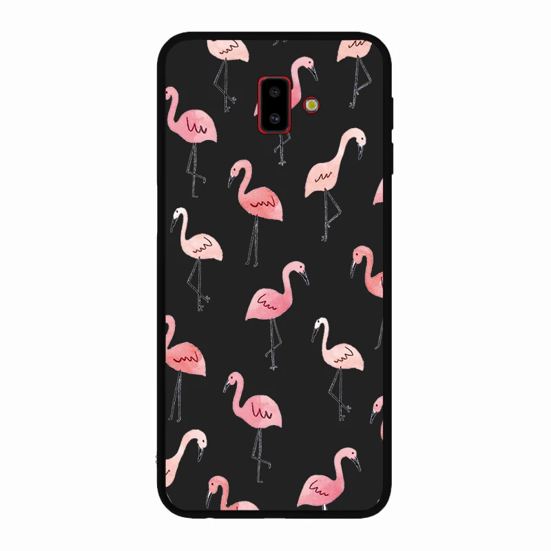 Мягкий силиконовый черный чехол для samsung Galaxy J4 J6 Plus J3 J5 J7 2017 Прочный с изображением