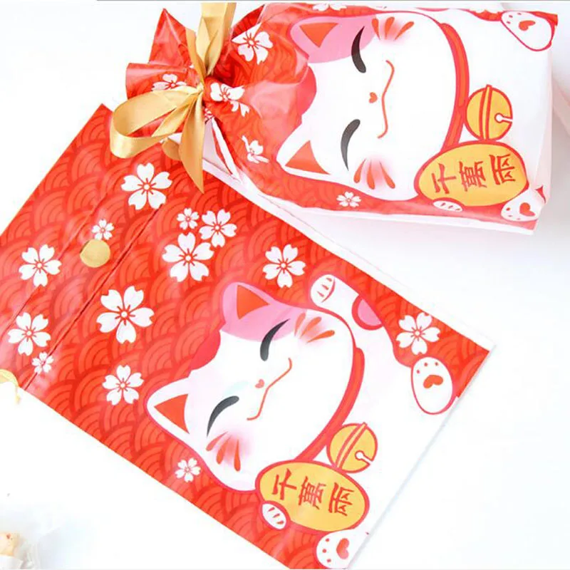 Пакет конфет Happy Fortune Cat 500 шт. 23*15*6 см пластиковые подарочные пакеты для печенья