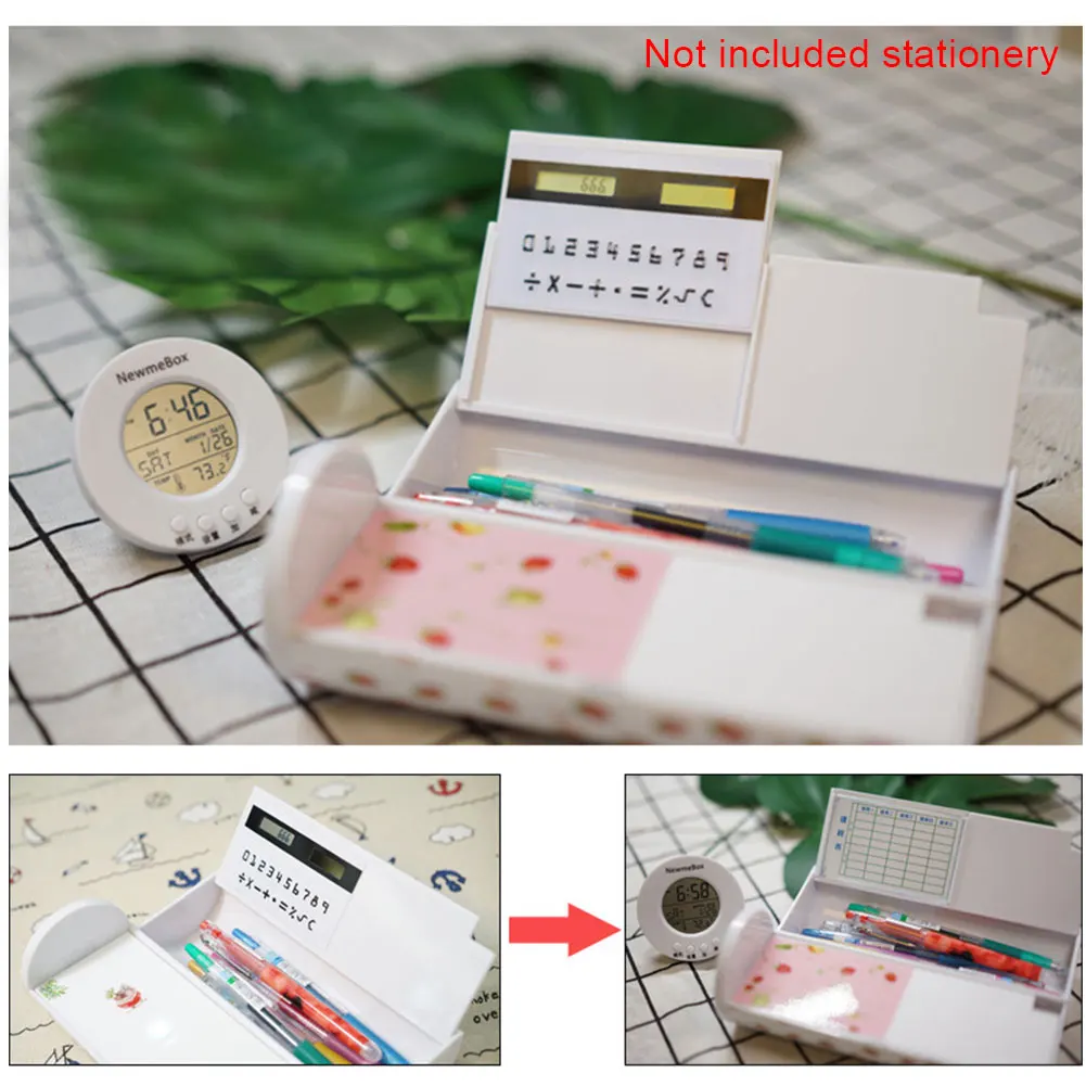 РУЧКА КОРОБКА белая доска зеркало ABS студент двухслойные пенал солнечный