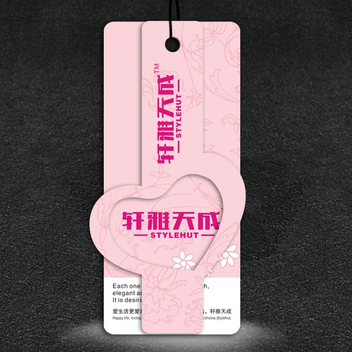 customized brand name logo hang tags printing paper coard price tag label custom shape die cut kraft clothes |