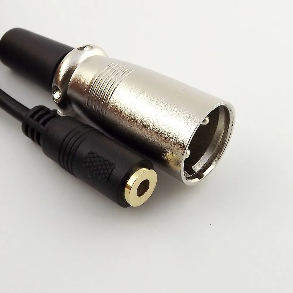 1 шт. XLR 3Pin штекер 3 5 мм 1/8 &quotгнездовой порт переходник аудио стерео микрофон
