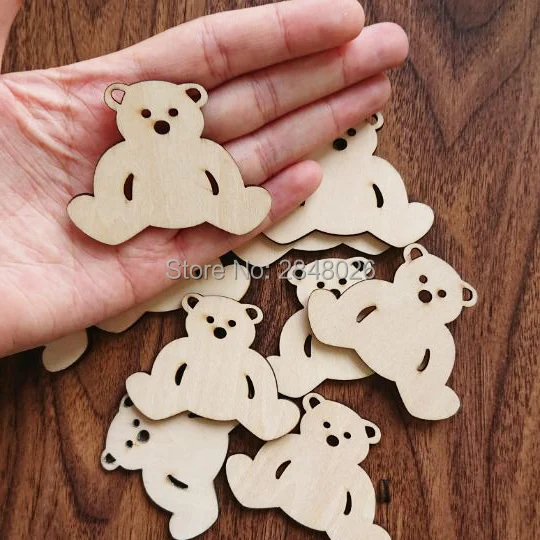 Деревянный флажок с медведем или гирлянда настенное украшение рождественские