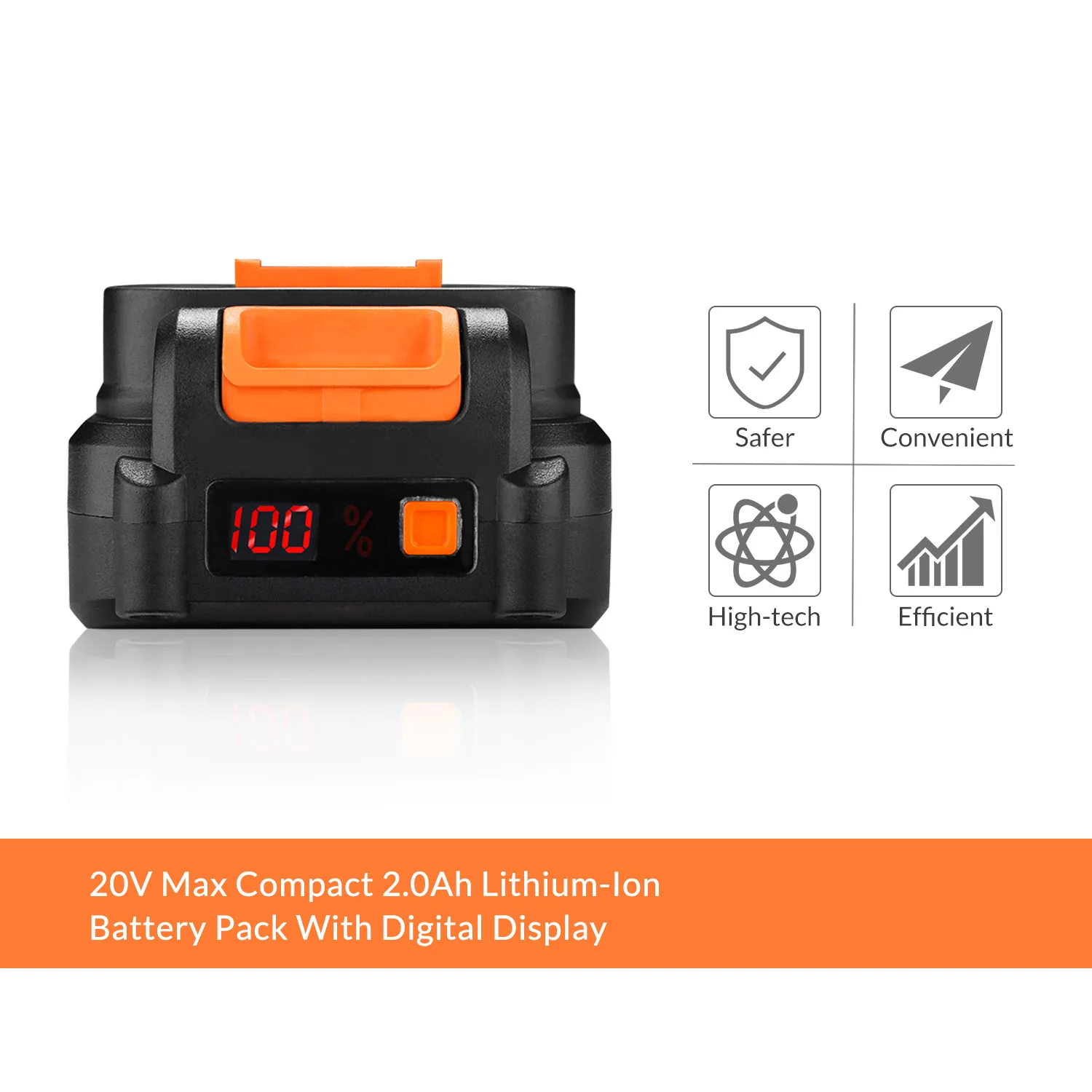 DEKO 20V MAX 2000/4000mAh комплект литий-ионный батарей для GBD20DU2/GBD20DU3/GBW20DU2 Аккумуляторная дрель - Цвет: 2.0Ah