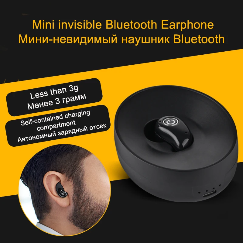 С 500 мАч зарядки окно S600 ультра мини Беспроводной Bluetooth гарнитуры V4.1 + EDR
