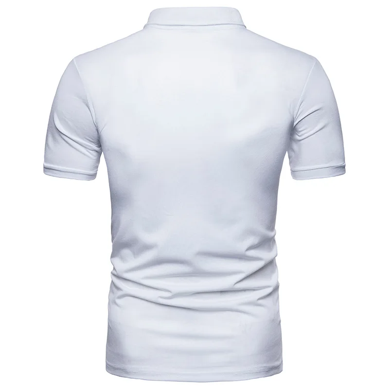 

FFXZSJ 2018 Men Summer Short Sleeved Solid Color Polo Shirts Male Casual Fashion Slim Fitted Large Size Polo Shirts Hombre