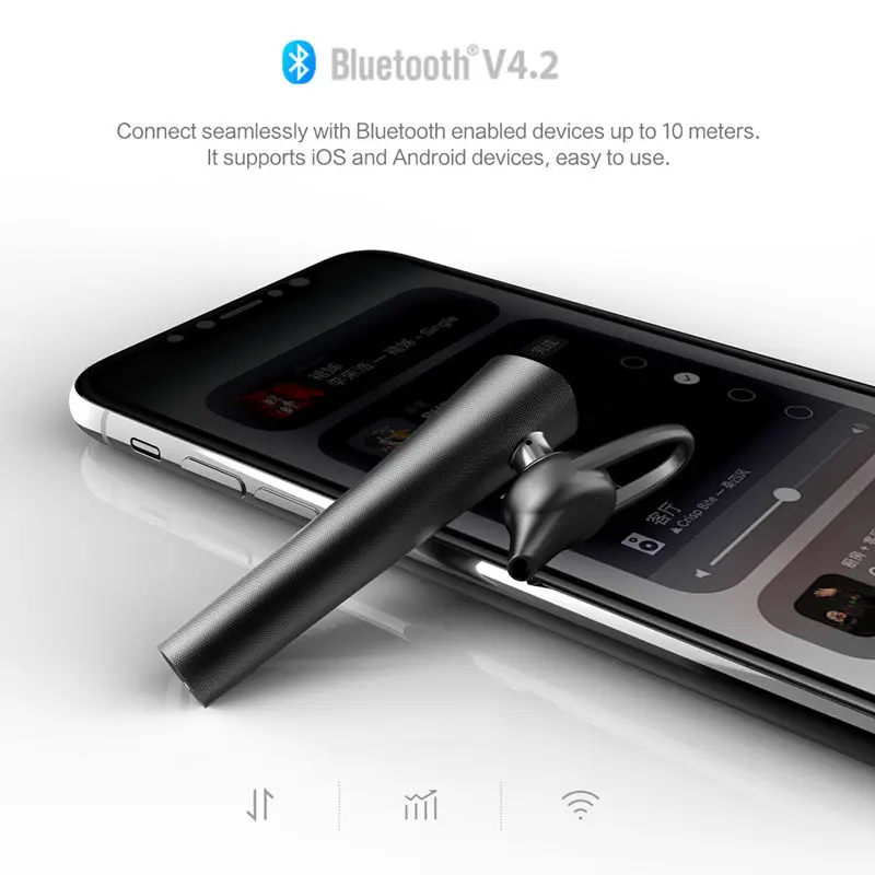 CHICLITS Мини Bluetooth наушники ушные крючки Беспроводная V4.2 гарнитура Hansfree музыка