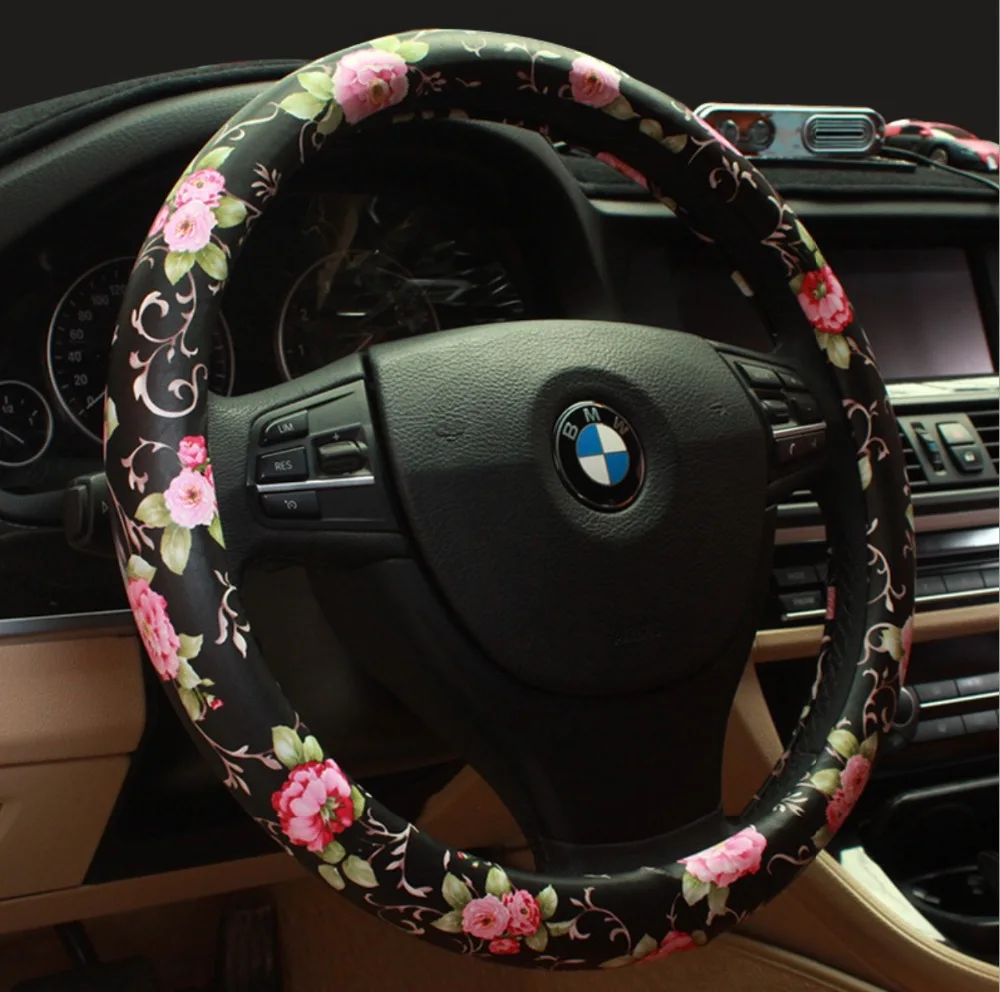 Лидер продаж чехол рулевого колеса автомобиля с супергероем кожаный милый