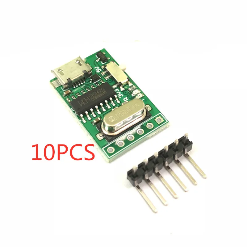 Новинка 100% 10 шт. преобразователь USB в TTL модуль Micro UART CH340G CH340 3 В 5 переключатель для