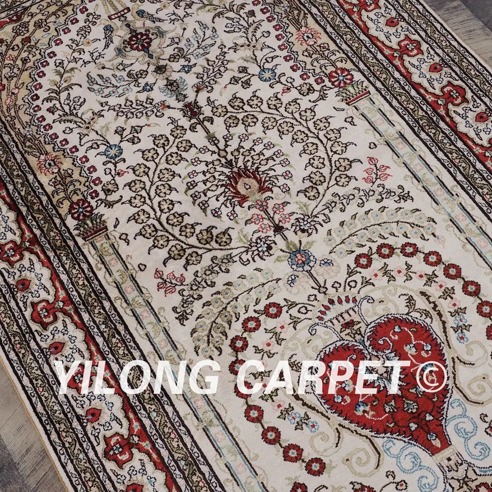 YILONG 3 'x 5' Hereke шелковый ковер ручной УЗЕЛКОВЫЙ специфический дизайн в восточном
