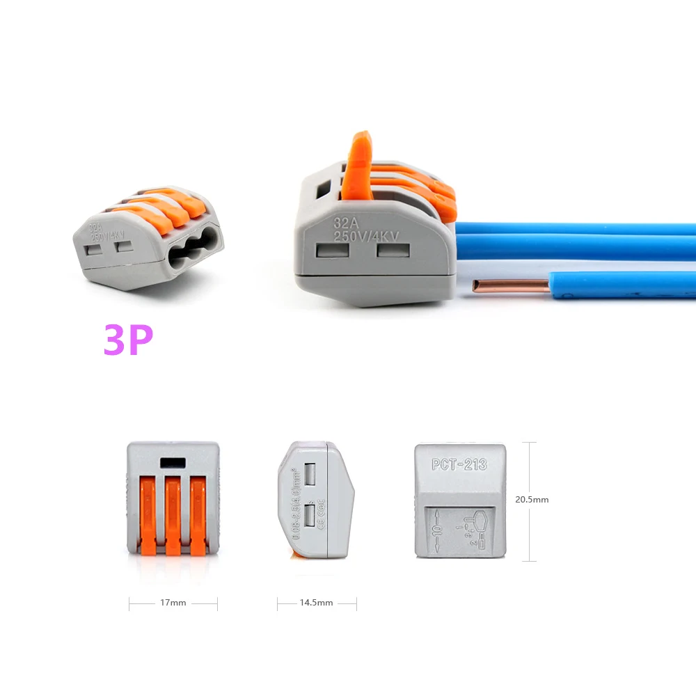 Универсальный Компактный соединитель проводки 2 контактный/3 контактный/5