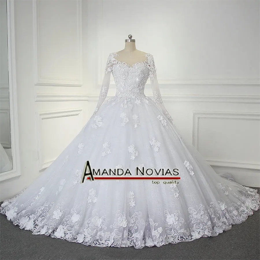 Стиль бандаж Кристалл Кружева роскошное свадебное платье vestido de noiva