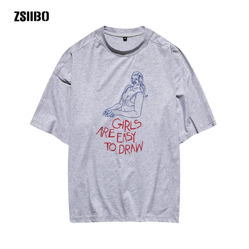 Мужская футболка ZSIIBO с забавным юмором летняя круглым вырезом и принтом