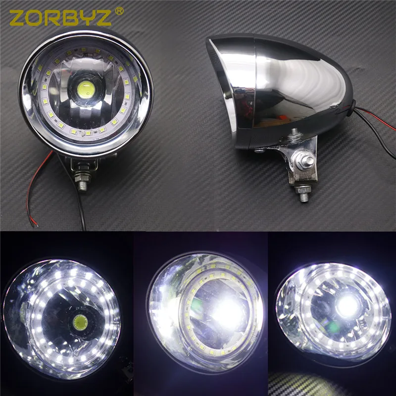 Светодиодный светильник ZORBYZ для мотоцикла хромированный пластиковый точечный