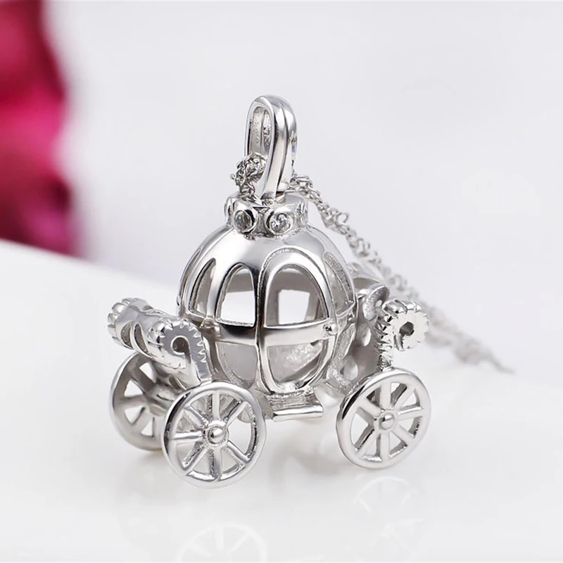 Цепочка с подвеской в виде тыквы для детей из серебра 925 пробы|necklace angel|design