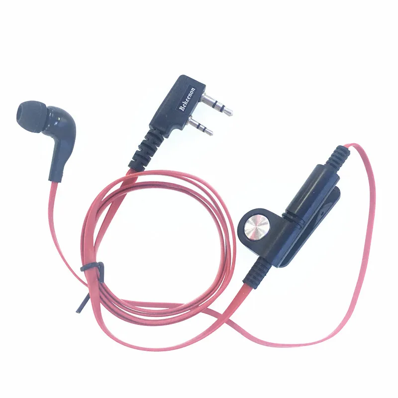 Красный Модный Лапши стиль наушники Fone de ouvido к разъем для KENWOOD Baofeng BF888s UV5R UV82 Wouxun TYT