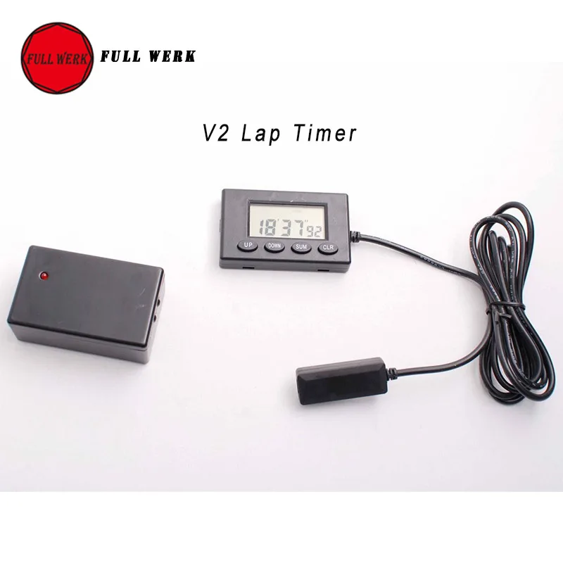 1 Set V2 Plastic Motorcycle Lap Timer Outdoor Motor Racing Track Infrared Ultrared Tool Device Lap Time 1 Second Interval Time