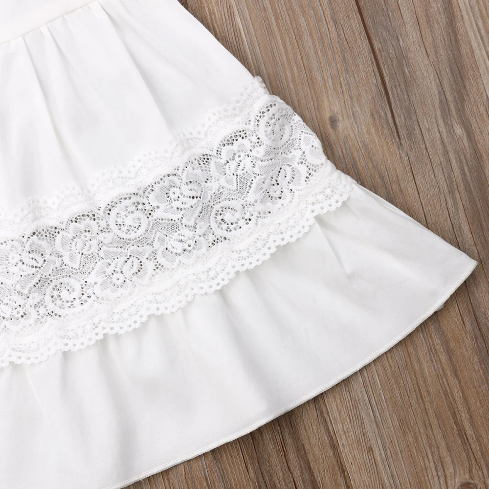 Summer Toddler Baby Girl Clothes Dress Off Shoulder Ruffle Lace Party Sundress Lovely Children Dresses | Детская одежда и обувь