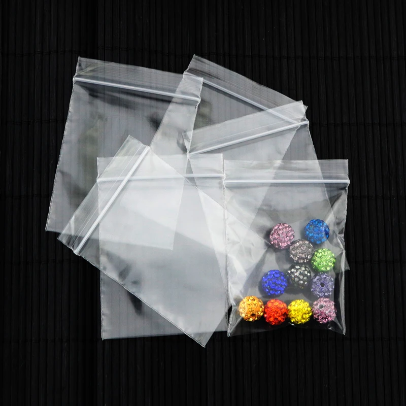 2000pcs/lot Small Ziplock Bags Self sealing ziplock plastic bags Reclosable Plastic Poly Clear Zip bag Size 8x12cm