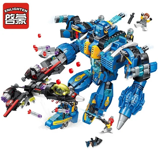 2722 Enlighten строительный блок высокотехнологичная Эра Garma Mecha Man 7 фигурок 1351 шт. развивающие технические Кирпичи Игрушка для мальчика подарок - Цвет: 2722