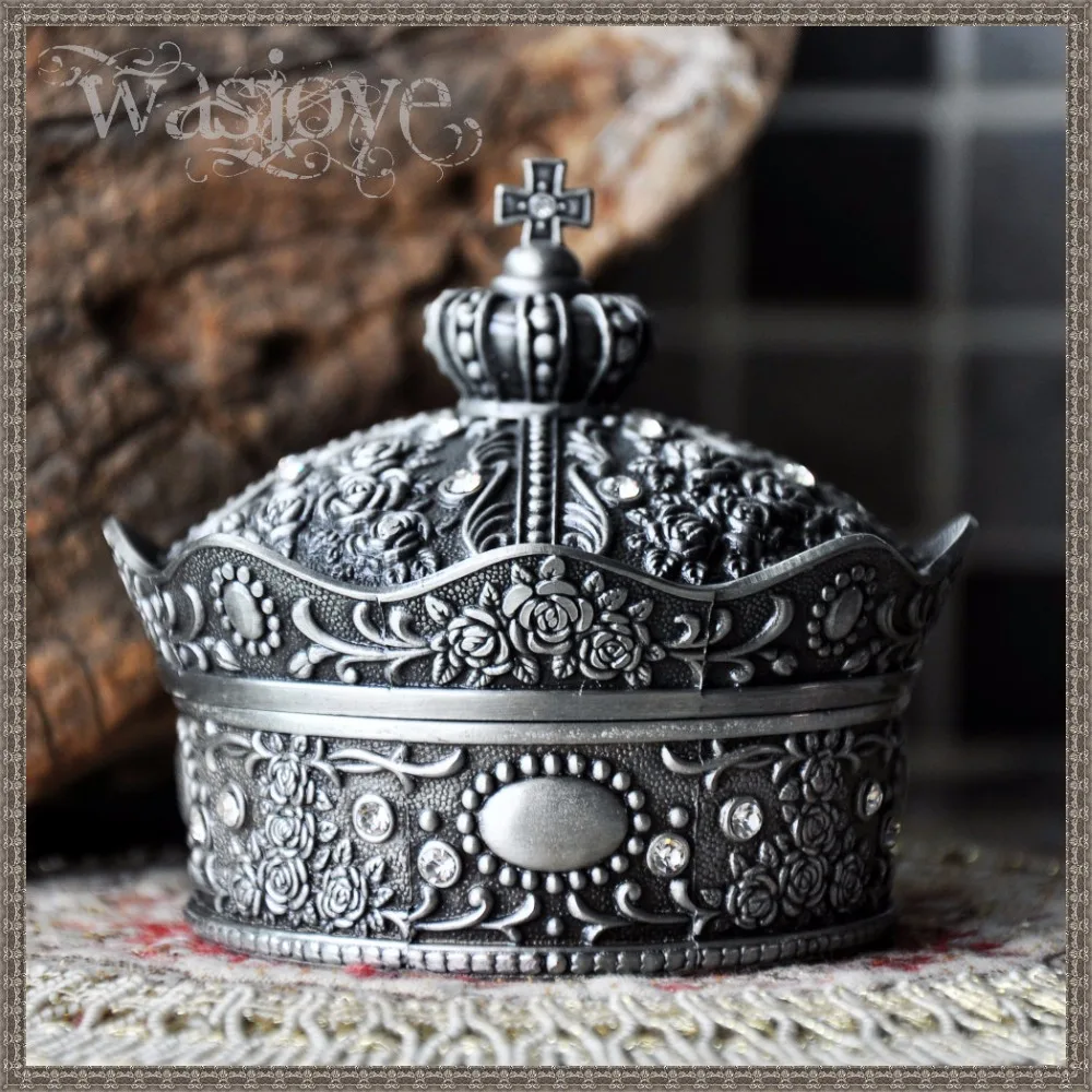 Шкатулка для ювелирных изделий в виде короны Лизы Высококачественная Роскошная