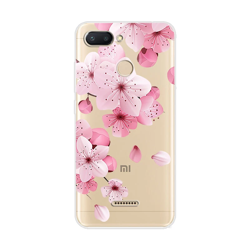 Чехол ciciber для Redmi 6 5 4 3 A X S Plus Pro S2 чехлы телефонов Note 7 мягкий чехол из ТПУ с розами |