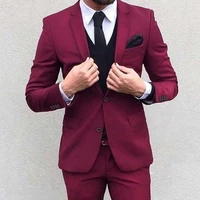 2017 latest coat pant designs red wedding suits slim fit skinny 3 piece tuxedo fashion party prom suits tailor blazer masculino