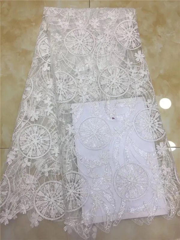 Высококачественная фототкань с вышивкой 5 ярдов цвет белый небесно-голубой