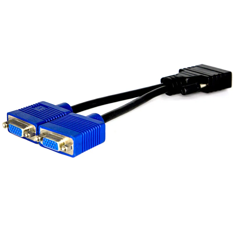 1 шт. DMS-59 DMS59 59Pin DVI папа к 2-портовому VGA Женский видео кабель высокого качества