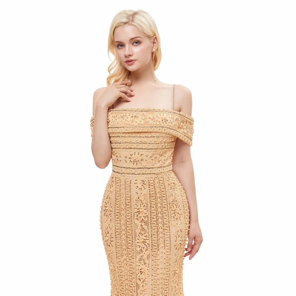 Forevergracedress роскошное вечернее платье золотистого цвета с длинными бусинами и