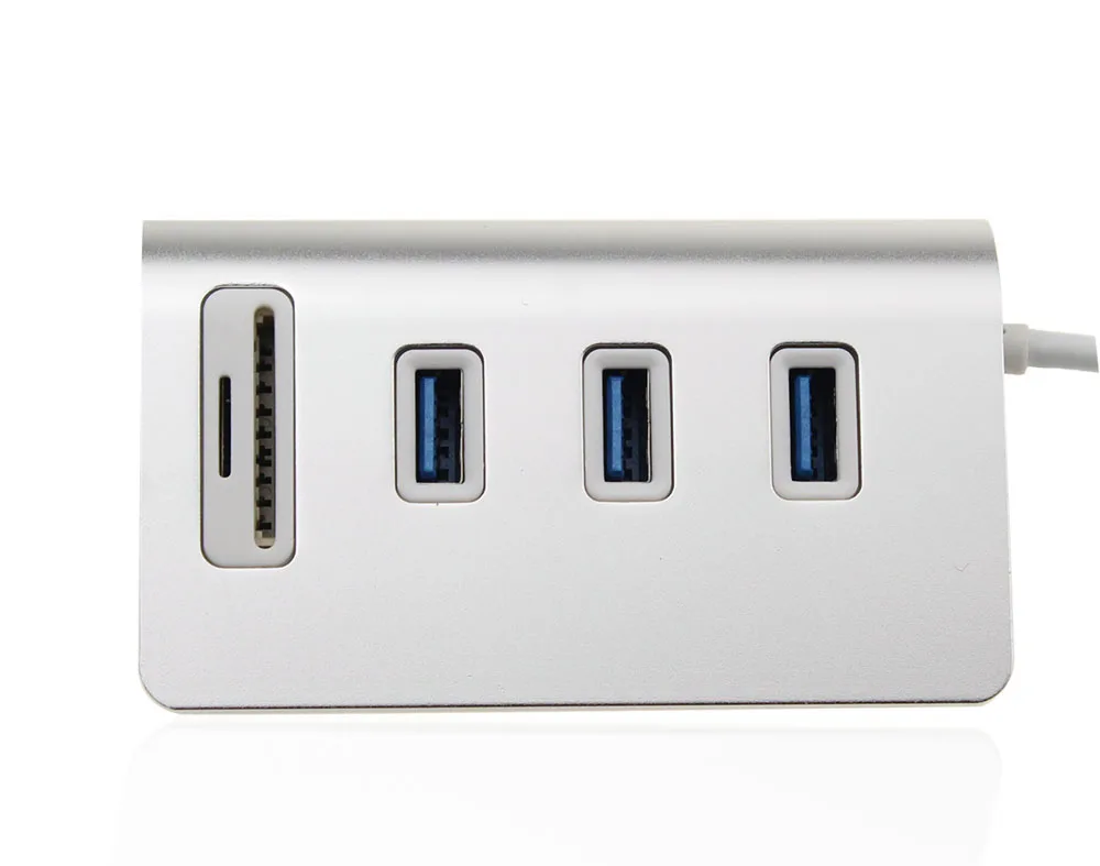 USB 3,0 3-Порты и разъёмы Алюминий USB концентратор с SD/TF Card Reader Combo Для IMac, MacBook Air, MacBook Pro, MacBook Pro, MacBook, Mac Mini, ПК и ноутбуков
