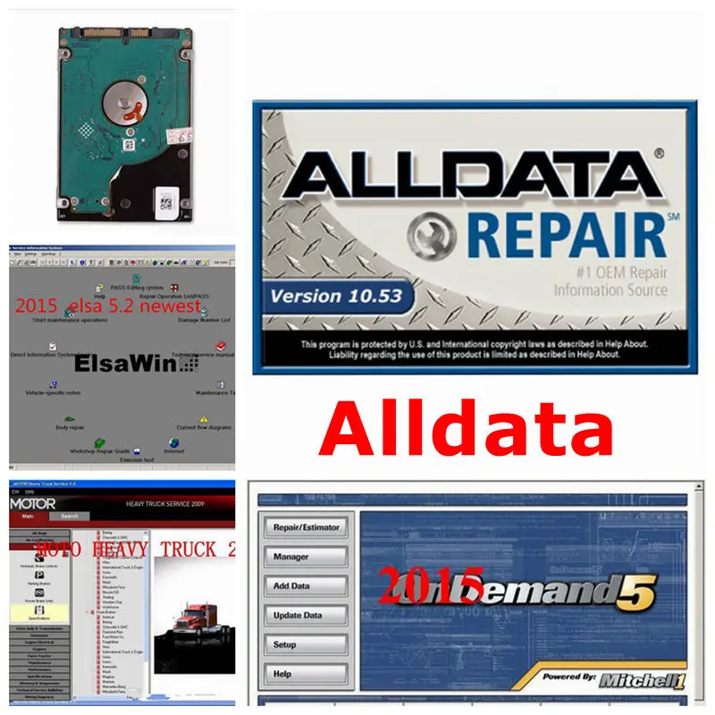 Программное обеспечение Alldata 2020 для автомобилей 10 53 и mit // chell od5 2015 программное