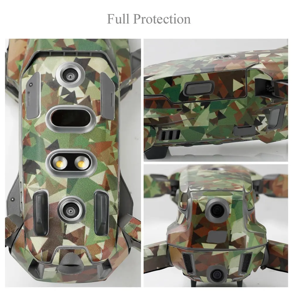 Полный набор кожных наклеек для DJI Mavic 2 Pro Zoom Camouflage наклейка Дрон корпус РУКА батарея пульт дистанционного управления наклейки