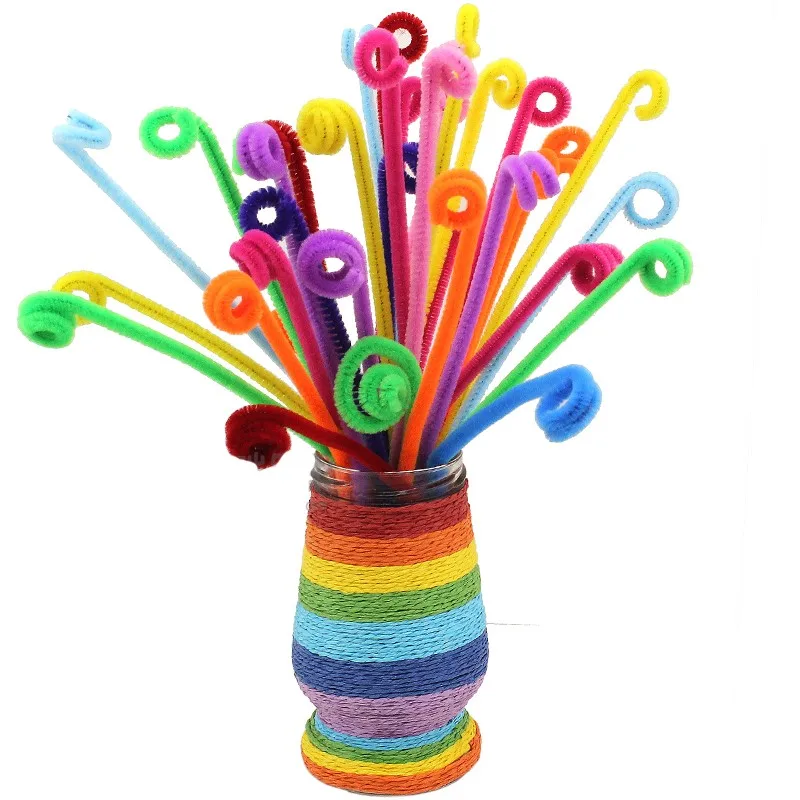 200pcs kids crafted DIY rainbow stick Colors Stems Plush Kindergarden Education Toys Handmade Craft Creativity Devoloping toy | Игрушки и