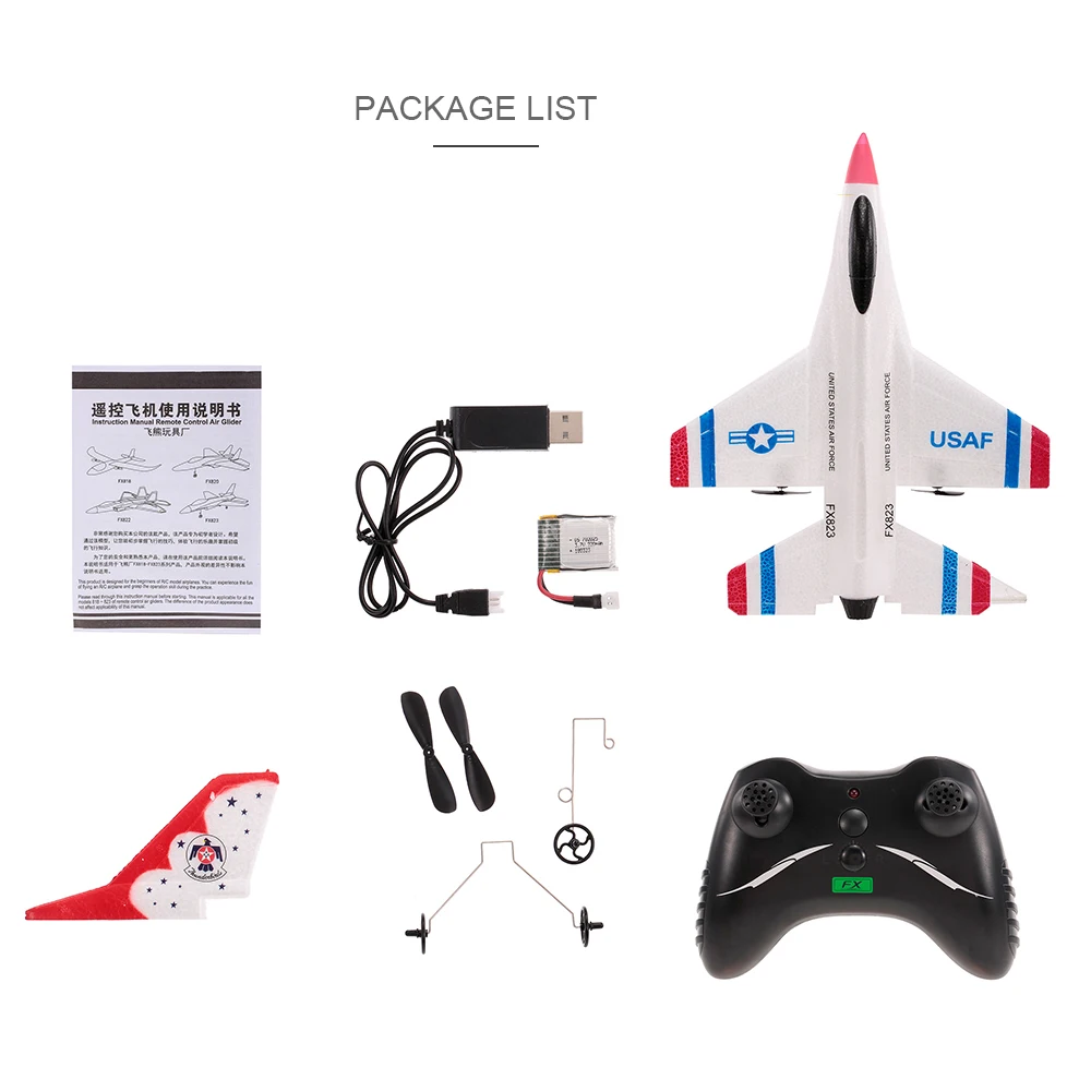 FX 823 2 4G 2CH RC Самолеты 290 мм размах крыльев дистанционное управление самолетом