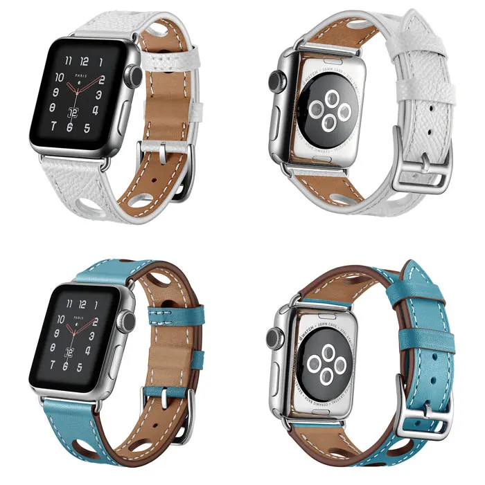 Ремешок-браслет из натуральной кожи для apple watch 4, 5, 44 мм, 40, 42, 38 мм, прочный и прочный ремешок для iwatch 5/4/3/2/1