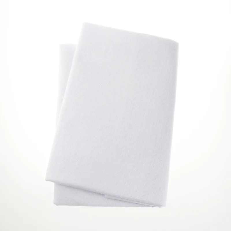 White 90x92 см мягкая фетровая ткань чистый цвет нетканые DIY Швейные игрушки, ремесла куклы для новогоднего украшения дома 1,5 мм толстый фетр 1 лист - Цвет: White