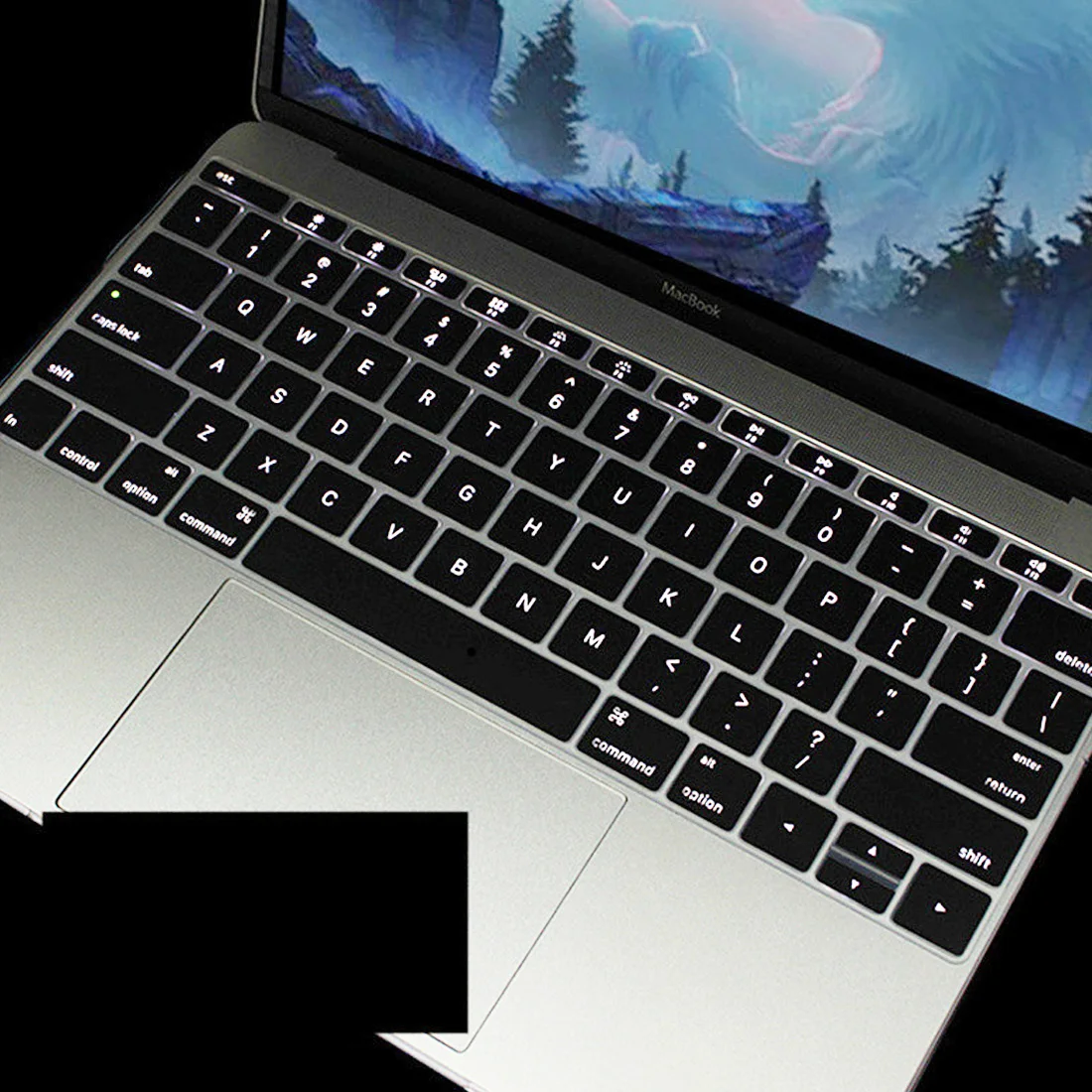 Цветной силиконовый чехол для клавиатуры защитный Apple Macbook Air 11 мягкие наклейки на