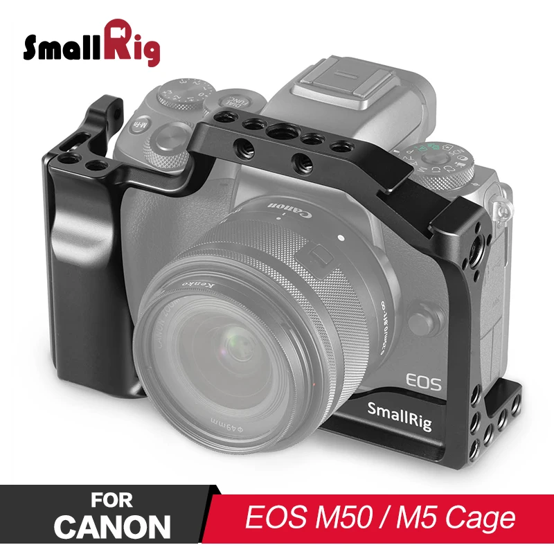 Клетка для камеры SmallRig для Canon EOS M50 и M5 с мягкой ручкой для Vlogging монитор микрофон прикрепить 2168