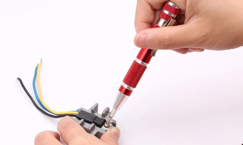 8 шт. Ручка стиль портативный мини алюминиевый сплав Набор прецизионных отверток