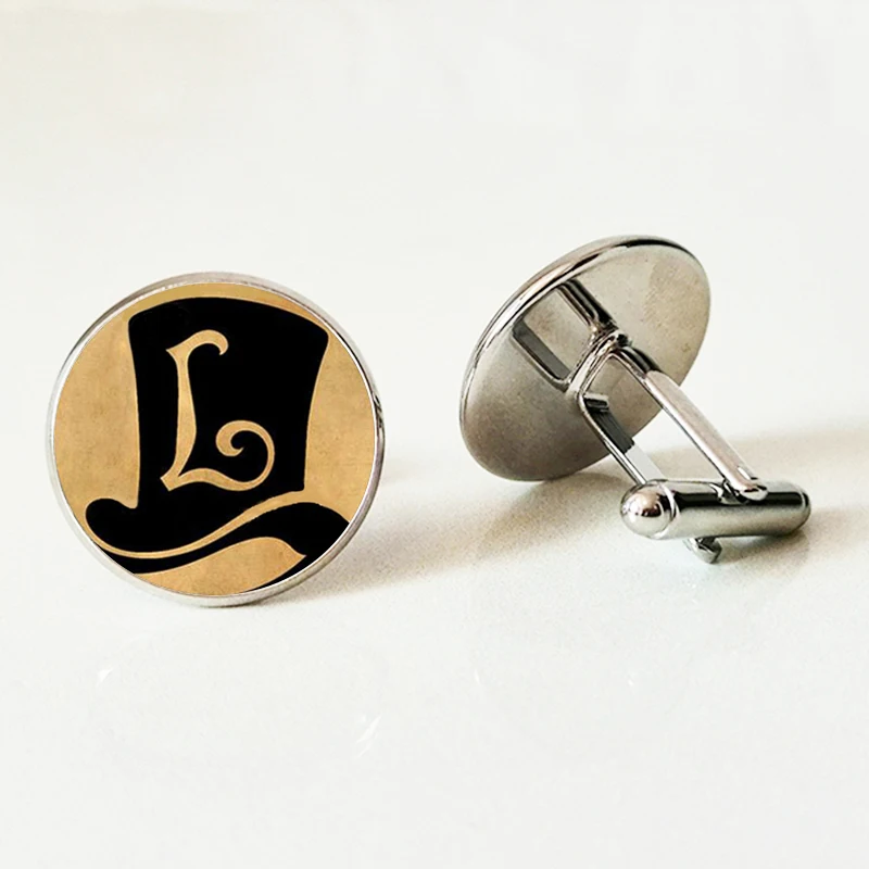 

Hot Sale,Professor Layton Emblem Inspired glass cabochon dome Cufflinks Glass S cufflinks Jewelry