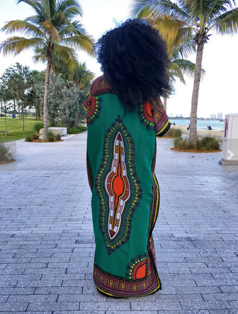 Новые модные женские традиционный Африканский узор Дашики вечерние Большие