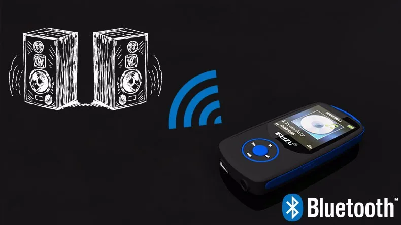 Спортивный MP3 плеер ruidu X06 с Bluetooth и экраном 1,8 дюймов, возможность воспроизведения 100 часов, высокое качество, запись без потерь, FM