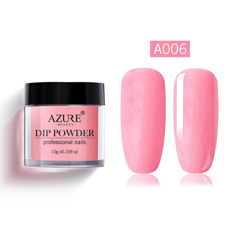 Лазурная красота матовый эффект погружения порошок дизайн ногтей скос Цвет